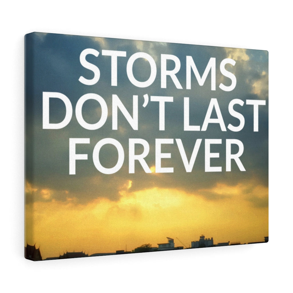 Scripture Walls Inspirational Wall Art Storms Don't Last Forever Clouds Motivational Print Ready to Hang Artwork Unframed-Express Your Love Gifts