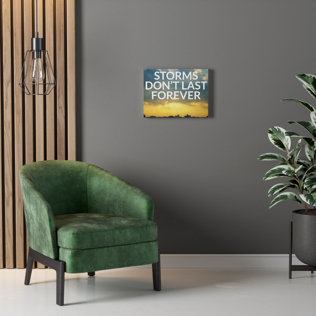 Scripture Walls Inspirational Wall Art Storms Don't Last Forever Clouds Motivational Print Ready to Hang Artwork Unframed-Express Your Love Gifts