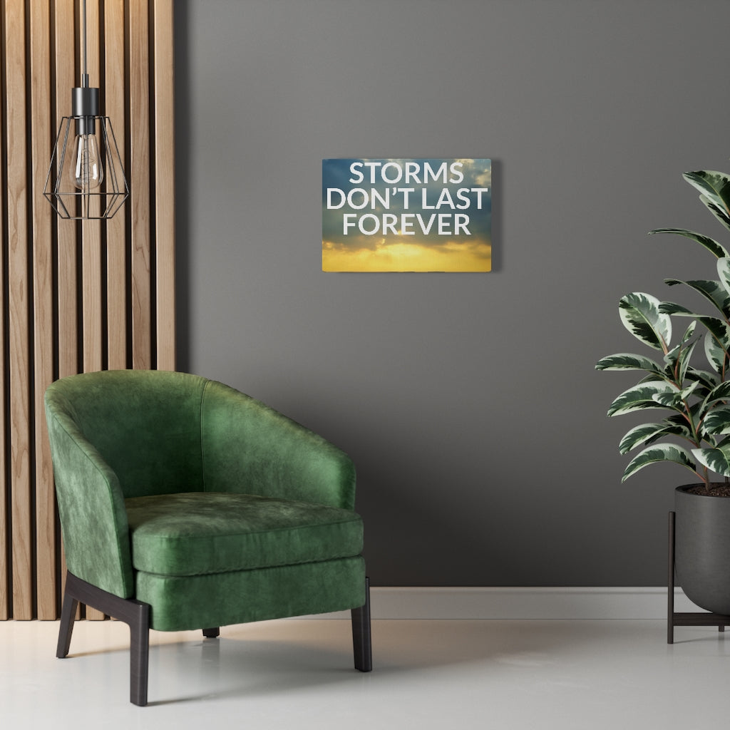 Scripture Walls Inspirational Wall Art Storms Don't Last Forever Clouds Motivational Print Ready to Hang Artwork Unframed-Express Your Love Gifts
