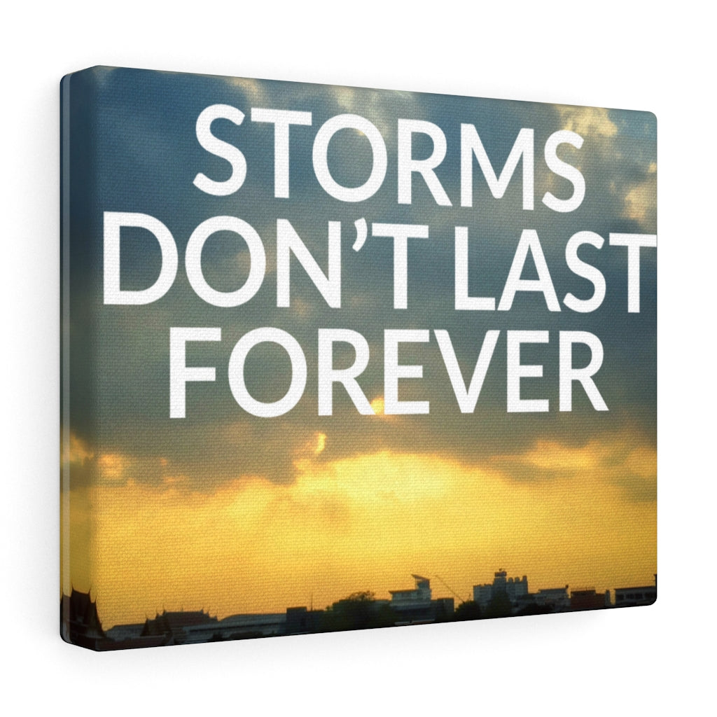 Scripture Walls Inspirational Wall Art Storms Don't Last Forever Clouds Motivational Print Ready to Hang Artwork Unframed-Express Your Love Gifts
