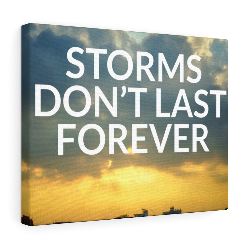 Scripture Walls Inspirational Wall Art Storms Don't Last Forever Clouds Motivational Print Ready to Hang Artwork Unframed-Express Your Love Gifts