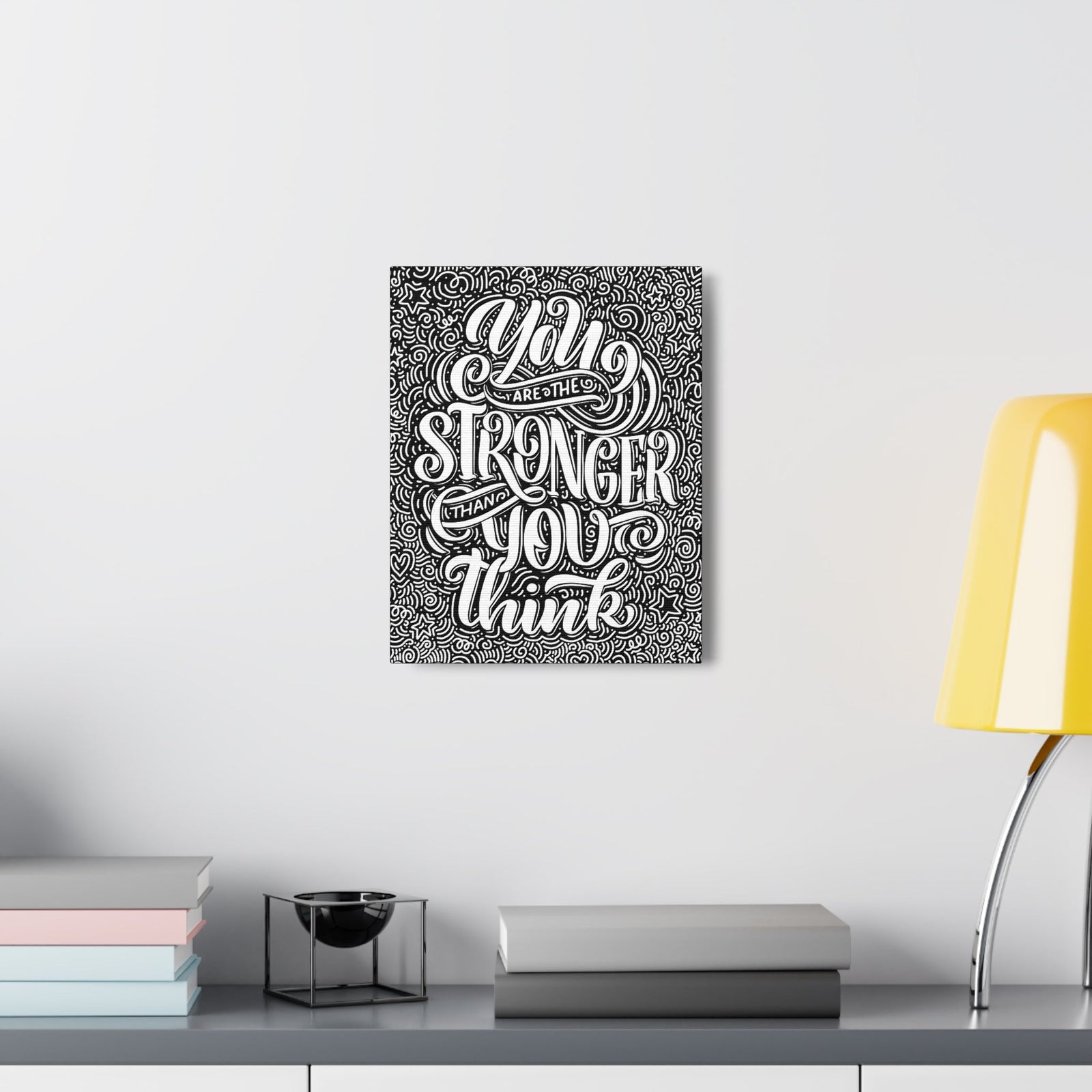 Scripture Walls Inspirational Wall Art Stronger Than You Think Motivation Wall Decor for Home Office Gym Inspiring Success Quote Print Ready to Hang Unframed-Express Your Love Gifts