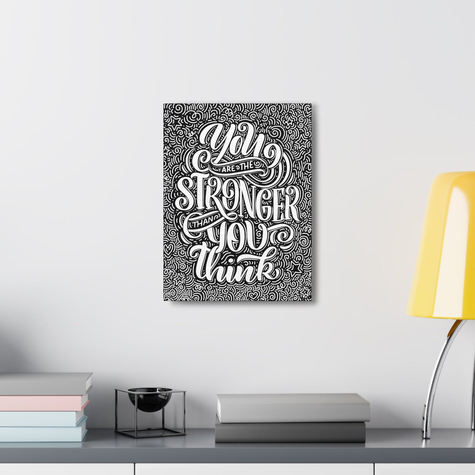 Scripture Walls Inspirational Wall Art Stronger Than You Think Motivation Wall Decor for Home Office Gym Inspiring Success Quote Print Ready to Hang Unframed-Express Your Love Gifts