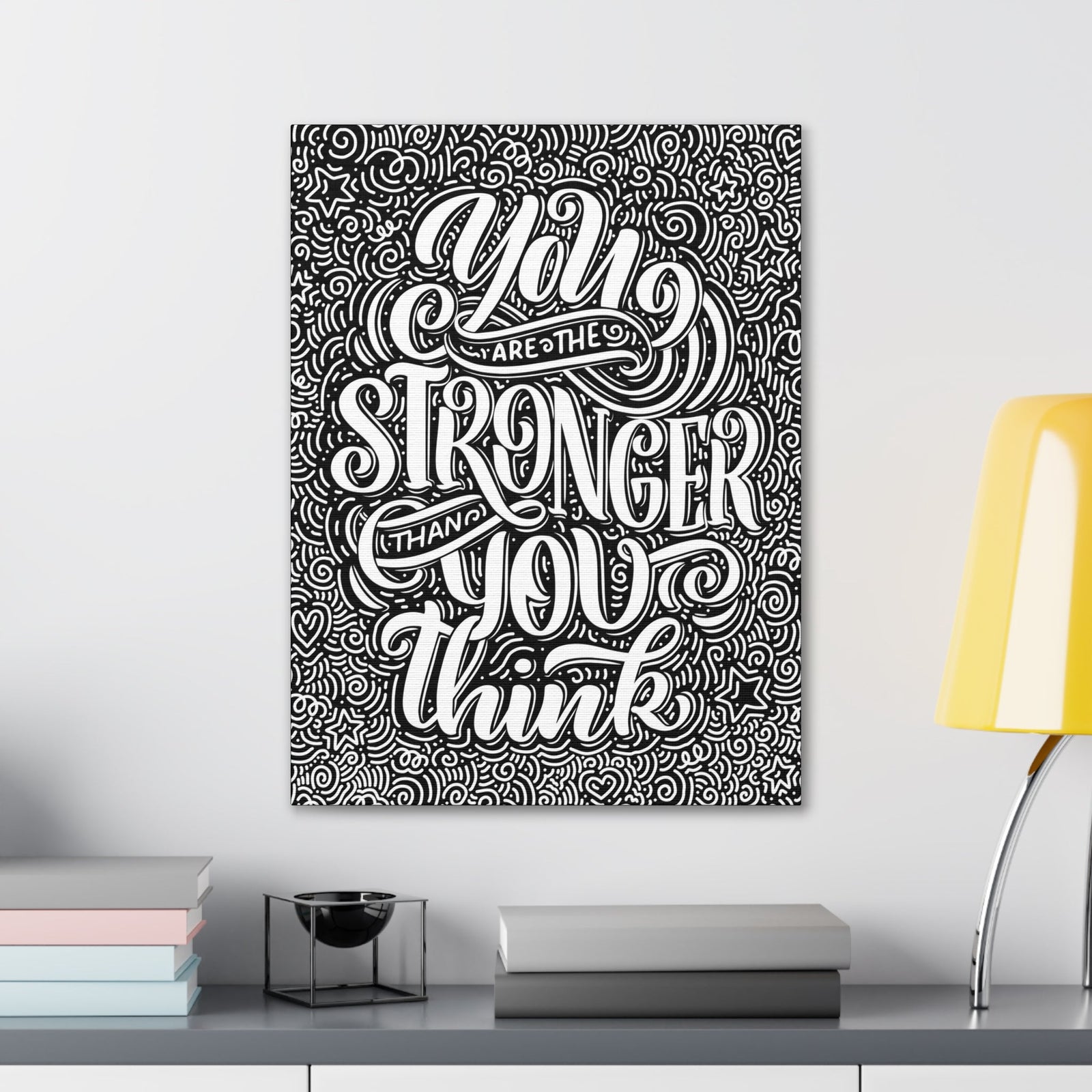 Scripture Walls Inspirational Wall Art Stronger Than You Think Motivation Wall Decor for Home Office Gym Inspiring Success Quote Print Ready to Hang Unframed-Express Your Love Gifts