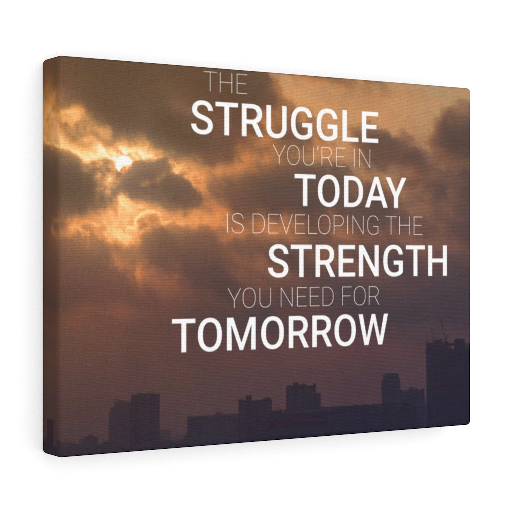 Scripture Walls Inspirational Wall Art Struggle Today Strength Tomorrow Motivational Print Ready to Hang Artwork Unframed-Express Your Love Gifts
