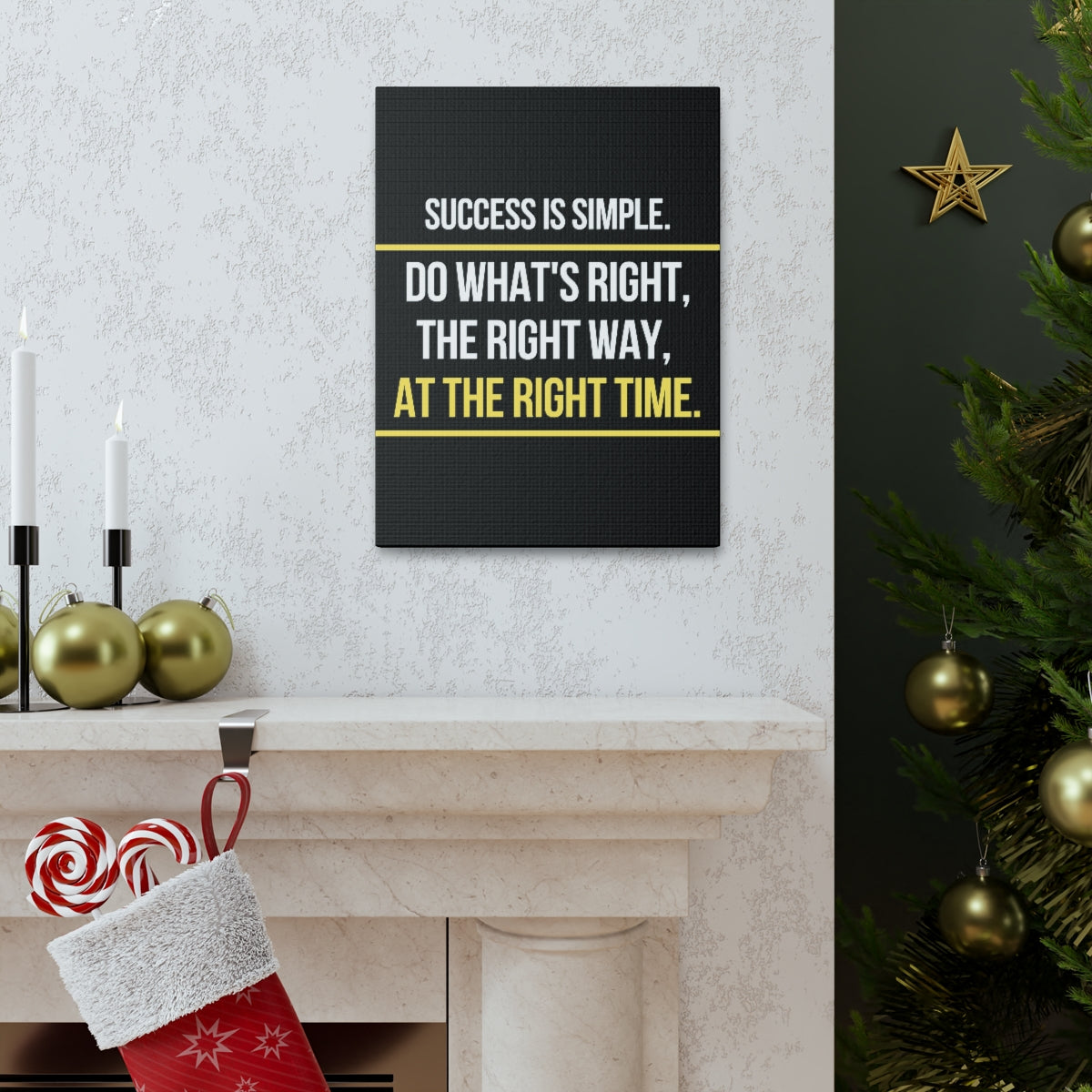 Scripture Walls Inspirational Wall Art Success Is Simple Motivation Wall Decor for Home Office Gym Inspiring Success Quote Print Ready to Hang Unframed-Express Your Love Gifts
