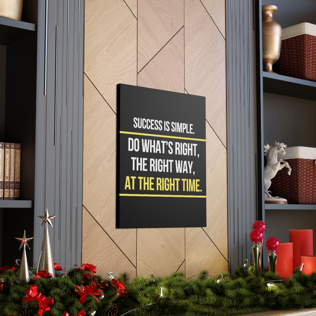 Scripture Walls Inspirational Wall Art Success Is Simple Motivation Wall Decor for Home Office Gym Inspiring Success Quote Print Ready to Hang Unframed-Express Your Love Gifts