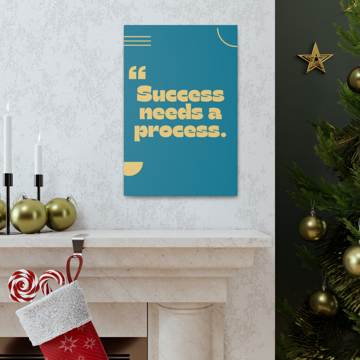 Scripture Walls Inspirational Wall Art Success Needs Process Motivation Wall Decor for Home Office Gym Inspiring Success Quote Print Ready to Hang Unframed-Express Your Love Gifts