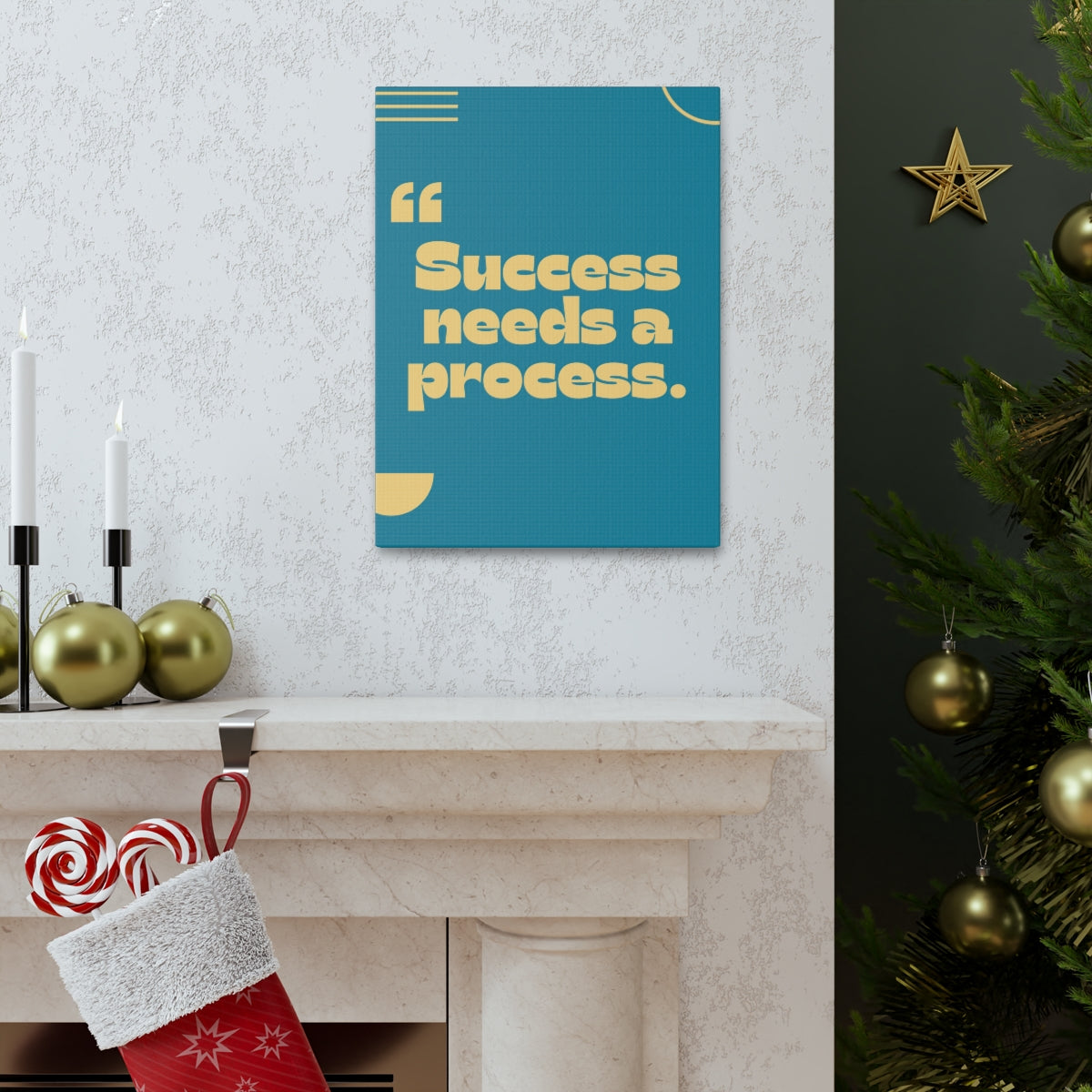 Scripture Walls Inspirational Wall Art Success Needs Process Motivation Wall Decor for Home Office Gym Inspiring Success Quote Print Ready to Hang Unframed-Express Your Love Gifts