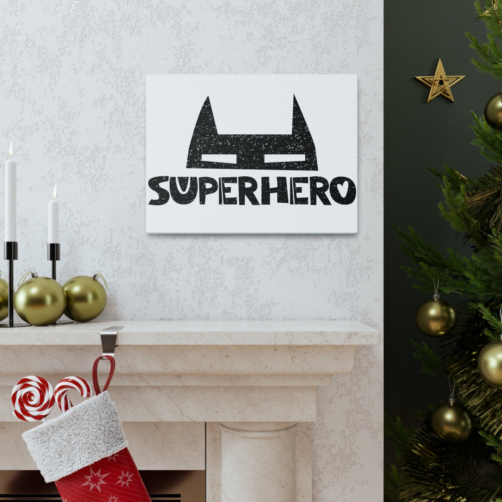 Scripture Walls Inspirational Wall Art Superhero Motivation Wall Decor for Home Office Gym Inspiring Success Quote Print Ready to Hang Unframed-Express Your Love Gifts