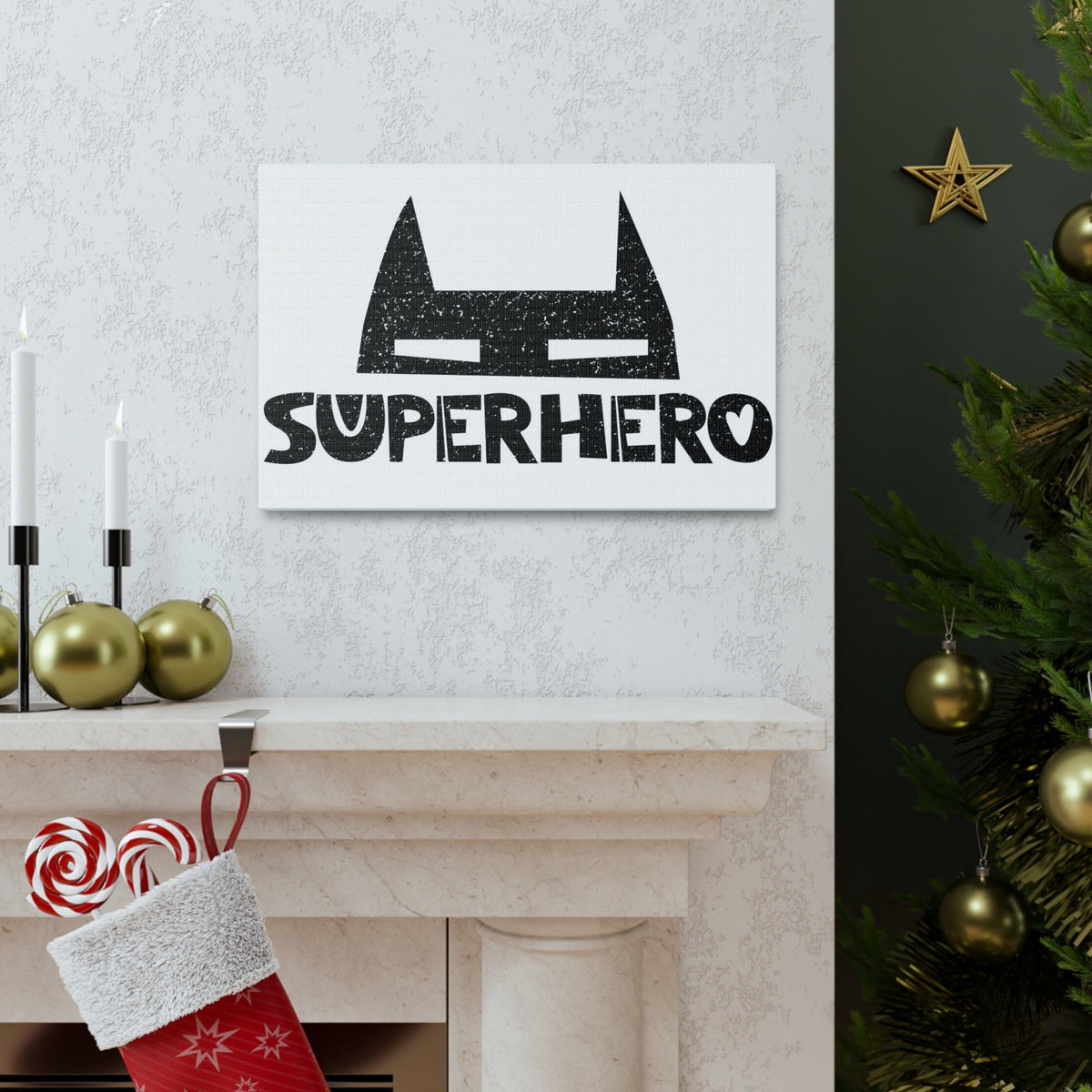 Scripture Walls Inspirational Wall Art Superhero Motivation Wall Decor for Home Office Gym Inspiring Success Quote Print Ready to Hang Unframed-Express Your Love Gifts