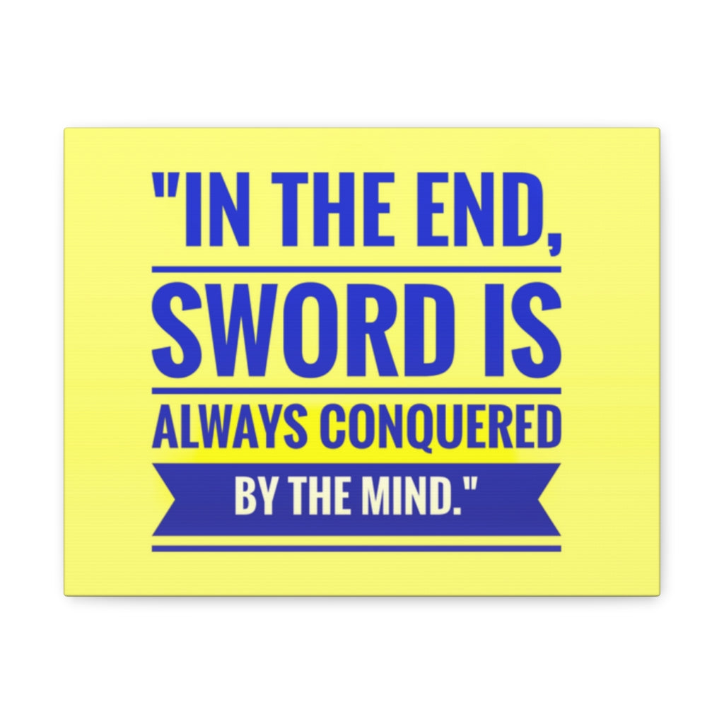 Scripture Walls Inspirational Wall Art Sword Conquered By Mind Motivation Wall Decor for Home Office Gym Inspiring Success Quote Print Ready to Hang Unframed-Express Your Love Gifts