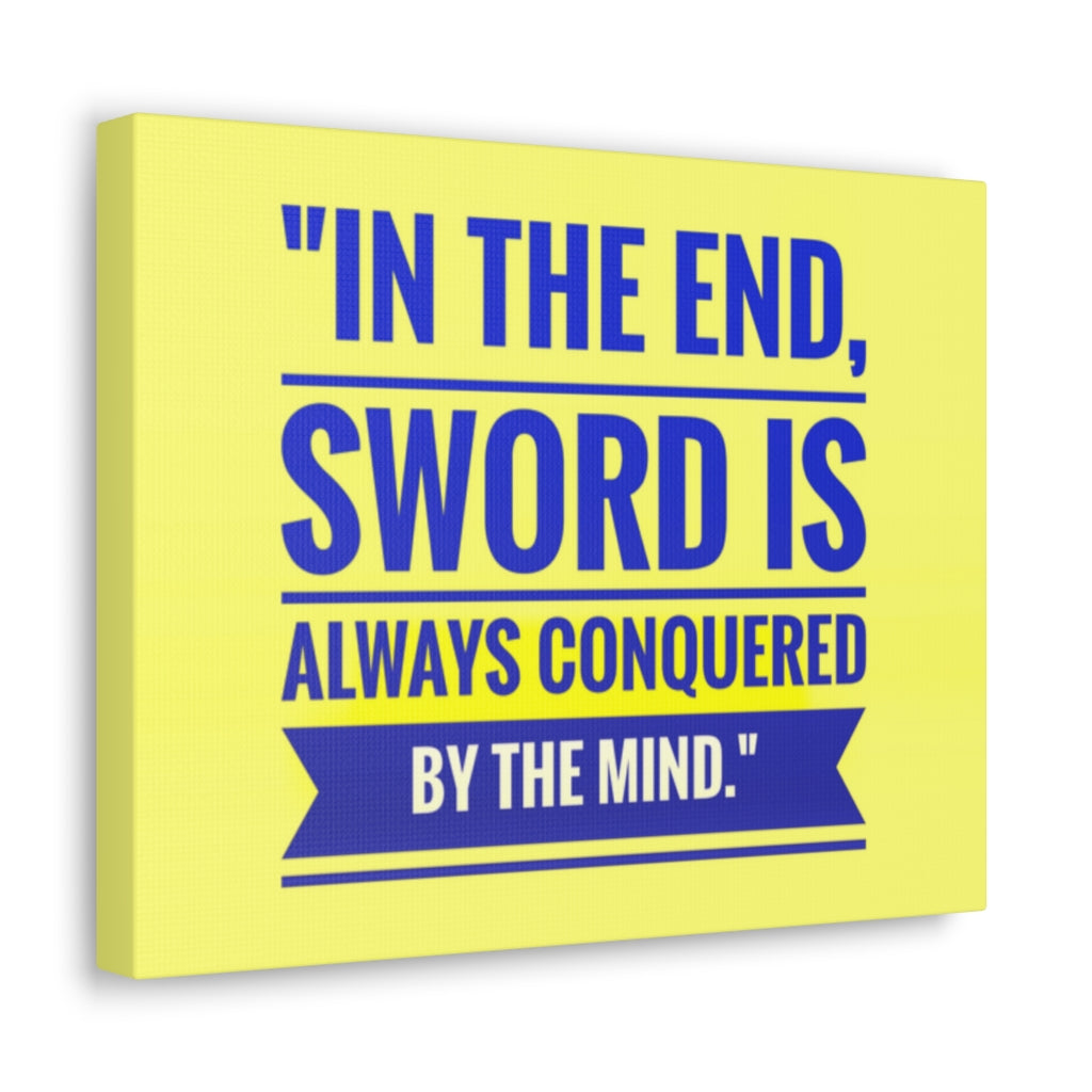 Scripture Walls Inspirational Wall Art Sword Conquered By Mind Motivation Wall Decor for Home Office Gym Inspiring Success Quote Print Ready to Hang Unframed-Express Your Love Gifts