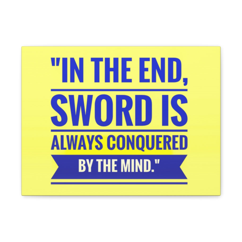 Scripture Walls Inspirational Wall Art Sword Conquered By Mind Motivation Wall Decor for Home Office Gym Inspiring Success Quote Print Ready to Hang Unframed-Express Your Love Gifts