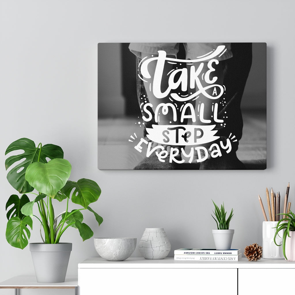 Scripture Walls Inspirational Wall Art Take Small Step Everyday Wall Art Motivational Motto Inspiring Prints Artwork Decor Ready to Hang Unframed-Express Your Love Gifts