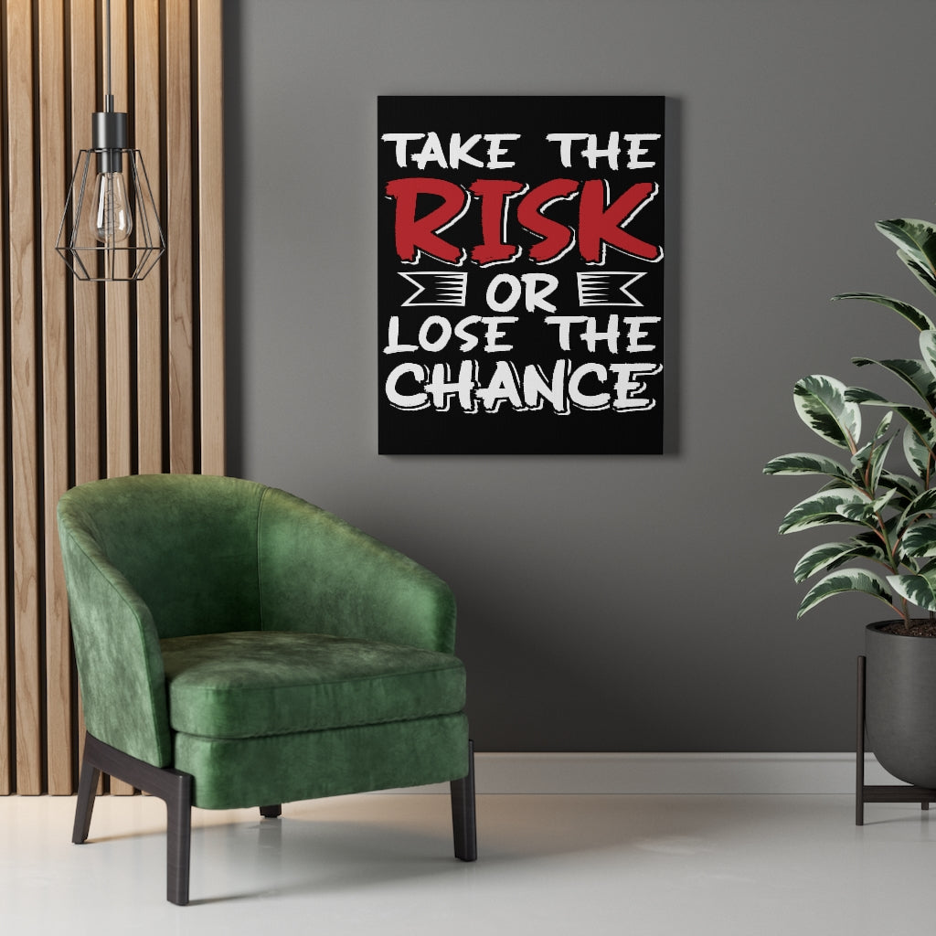 Scripture Walls Inspirational Wall Art Take The Risk Or Lose The Change Wall Art Motivation Wall Decor for Home Office Gym Inspiring Success Quote Print Ready to Hang Unframed-Express Your Love Gifts
