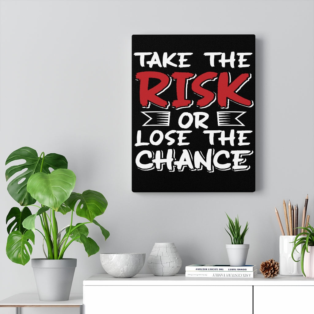 Scripture Walls Inspirational Wall Art Take The Risk Or Lose The Change Wall Art Motivation Wall Decor for Home Office Gym Inspiring Success Quote Print Ready to Hang Unframed-Express Your Love Gifts