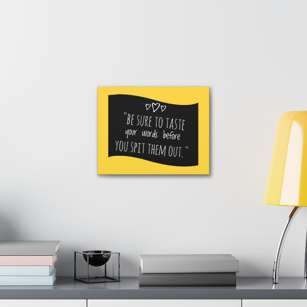 Scripture Walls Inspirational Wall Art Taste Your Words Motivation Wall Decor for Home Office Gym Inspiring Success Quote Print Ready to Hang Unframed-Express Your Love Gifts