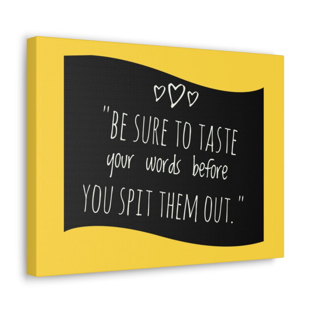 Scripture Walls Inspirational Wall Art Taste Your Words Motivation Wall Decor for Home Office Gym Inspiring Success Quote Print Ready to Hang Unframed-Express Your Love Gifts