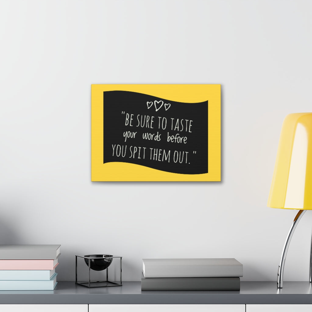 Scripture Walls Inspirational Wall Art Taste Your Words Motivation Wall Decor for Home Office Gym Inspiring Success Quote Print Ready to Hang Unframed-Express Your Love Gifts