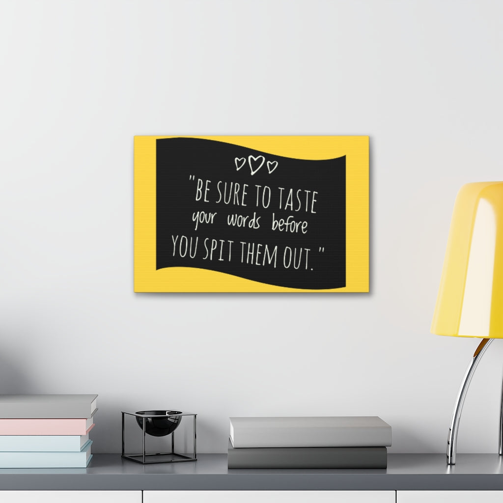 Scripture Walls Inspirational Wall Art Taste Your Words Motivation Wall Decor for Home Office Gym Inspiring Success Quote Print Ready to Hang Unframed-Express Your Love Gifts