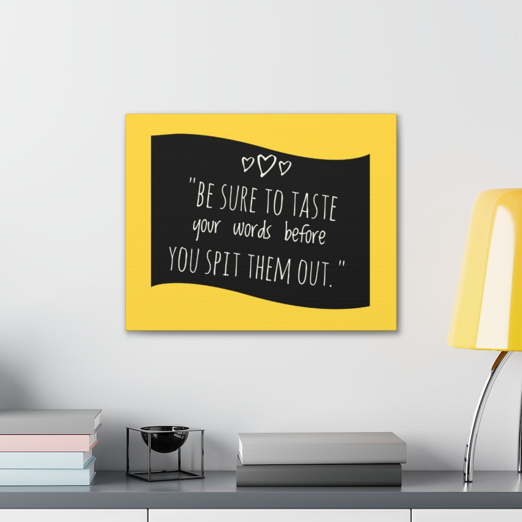 Scripture Walls Inspirational Wall Art Taste Your Words Motivation Wall Decor for Home Office Gym Inspiring Success Quote Print Ready to Hang Unframed-Express Your Love Gifts