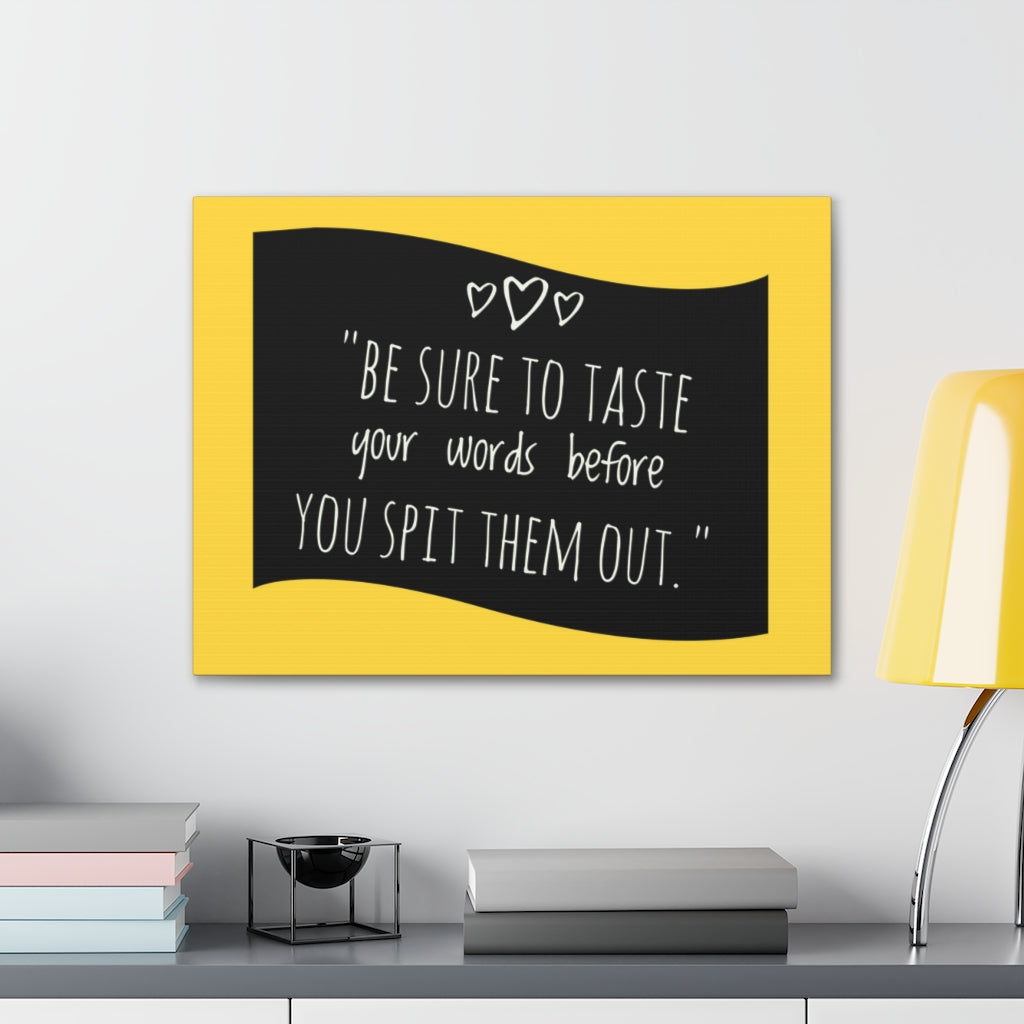 Scripture Walls Inspirational Wall Art Taste Your Words Motivation Wall Decor for Home Office Gym Inspiring Success Quote Print Ready to Hang Unframed-Express Your Love Gifts