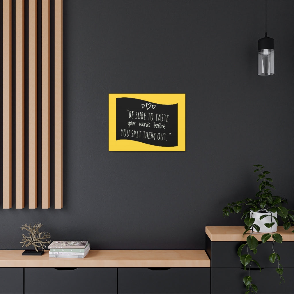 Scripture Walls Inspirational Wall Art Taste Your Words Motivation Wall Decor for Home Office Gym Inspiring Success Quote Print Ready to Hang Unframed-Express Your Love Gifts