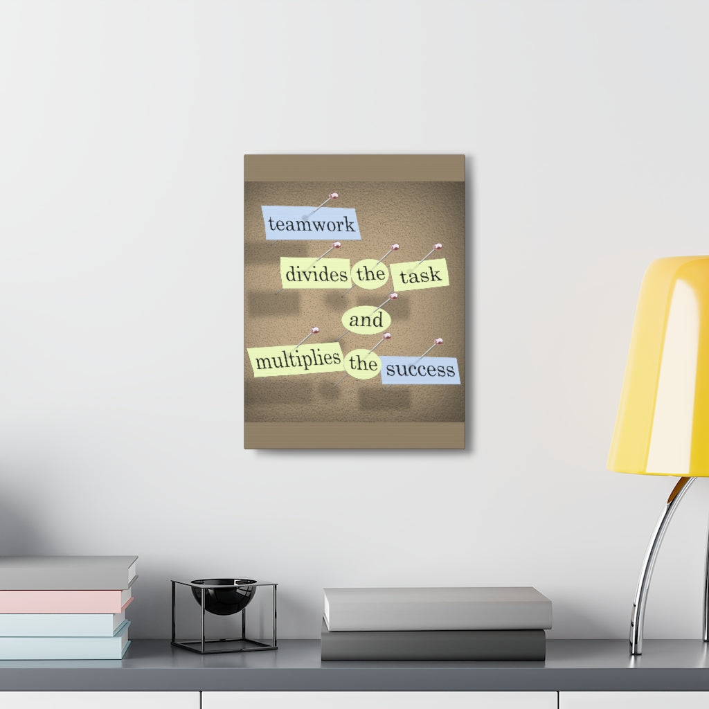 Scripture Walls Inspirational Wall Art Teamwork Multiplies The Success Motivation Wall Decor for Home Office Gym Inspiring Success Quote Print Ready to Hang Unframed-Express Your Love Gifts