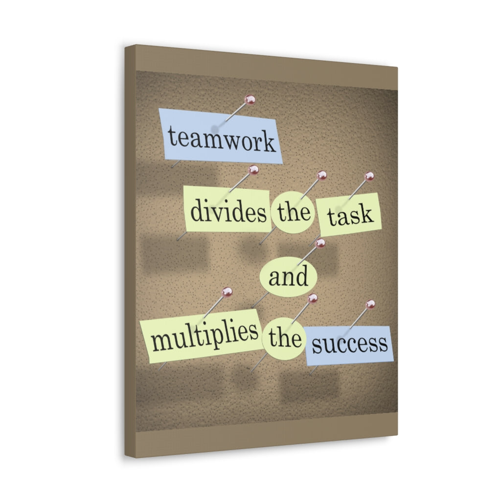 Scripture Walls Inspirational Wall Art Teamwork Multiplies The Success Motivation Wall Decor for Home Office Gym Inspiring Success Quote Print Ready to Hang Unframed-Express Your Love Gifts