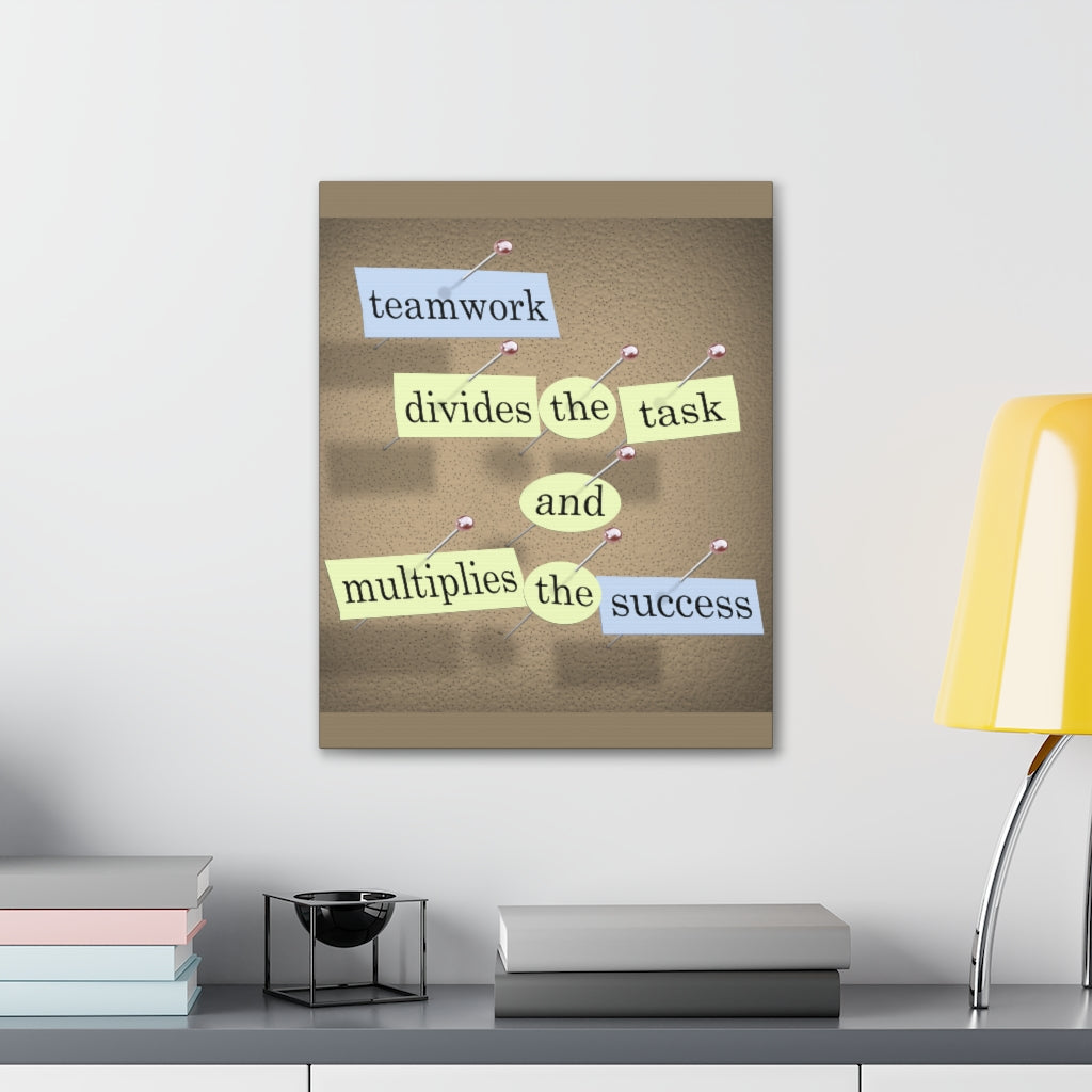 Scripture Walls Inspirational Wall Art Teamwork Multiplies The Success Motivation Wall Decor for Home Office Gym Inspiring Success Quote Print Ready to Hang Unframed-Express Your Love Gifts