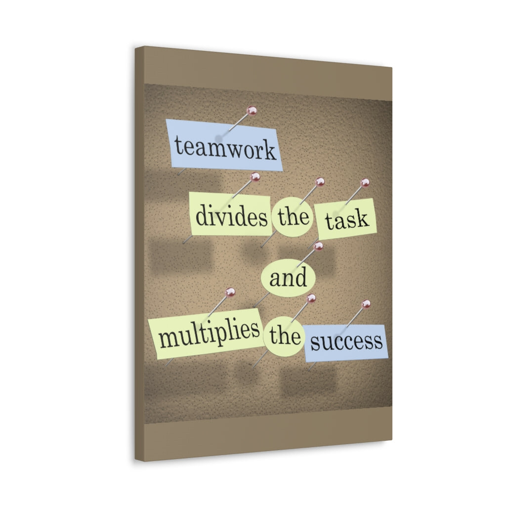 Scripture Walls Inspirational Wall Art Teamwork Multiplies The Success Motivation Wall Decor for Home Office Gym Inspiring Success Quote Print Ready to Hang Unframed-Express Your Love Gifts