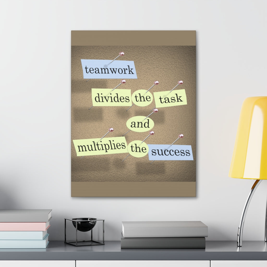 Scripture Walls Inspirational Wall Art Teamwork Multiplies The Success Motivation Wall Decor for Home Office Gym Inspiring Success Quote Print Ready to Hang Unframed-Express Your Love Gifts