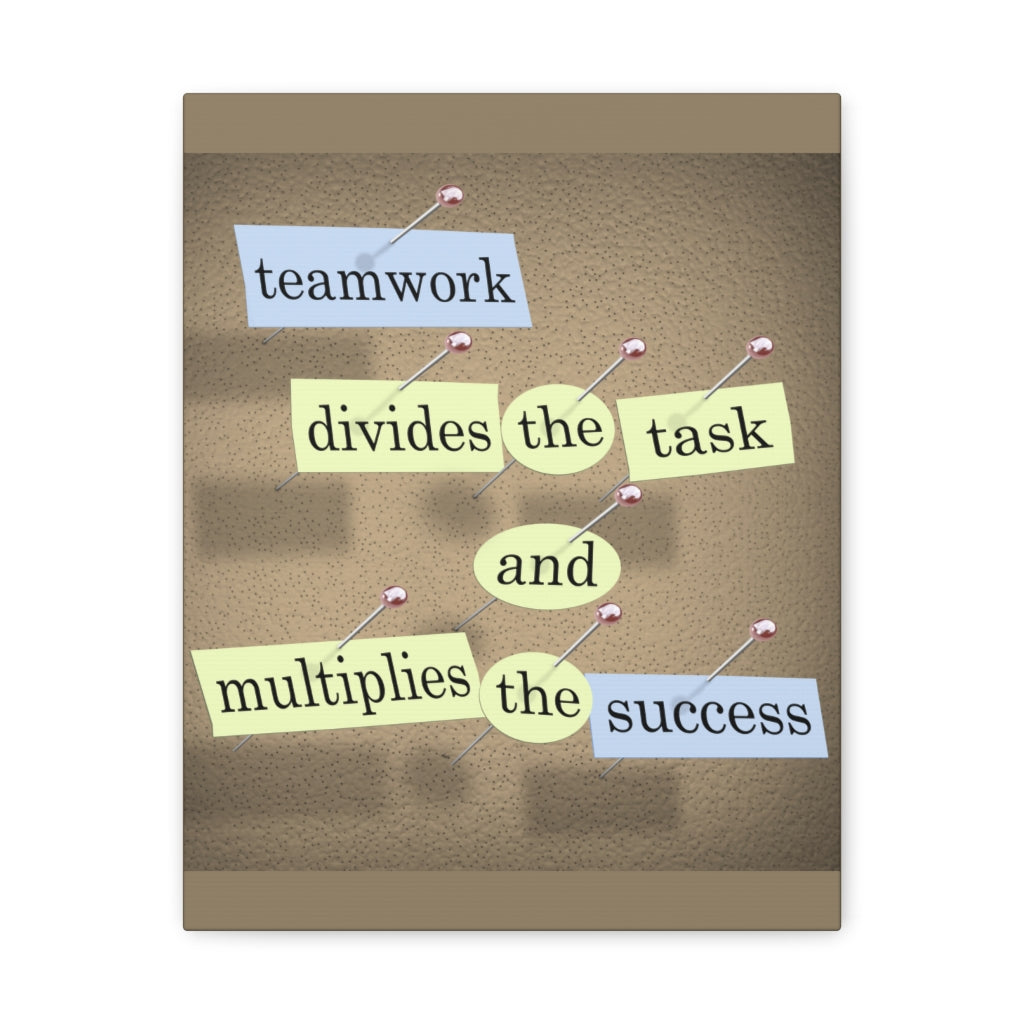 Scripture Walls Inspirational Wall Art Teamwork Multiplies The Success Motivation Wall Decor for Home Office Gym Inspiring Success Quote Print Ready to Hang Unframed-Express Your Love Gifts