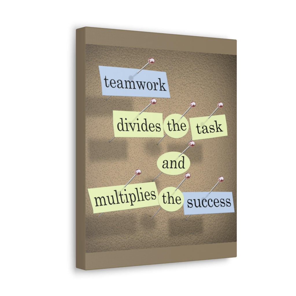 Scripture Walls Inspirational Wall Art Teamwork Multiplies The Success Motivation Wall Decor for Home Office Gym Inspiring Success Quote Print Ready to Hang Unframed-Express Your Love Gifts