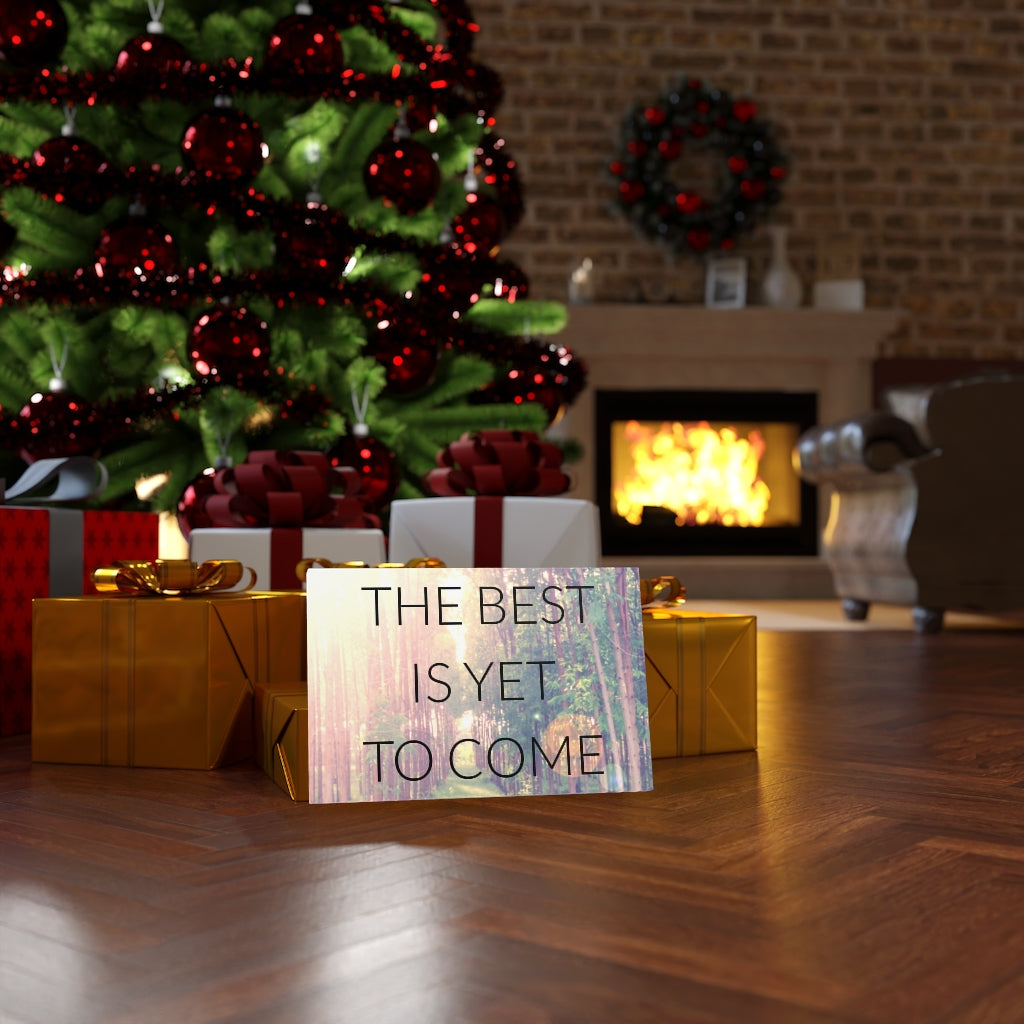 Scripture Walls Inspirational Wall Art The Best Is Yet To Come Forest Wall Art Motivational Motto Inspiring Prints Artwork Decor Ready to Hang Unframed-Express Your Love Gifts