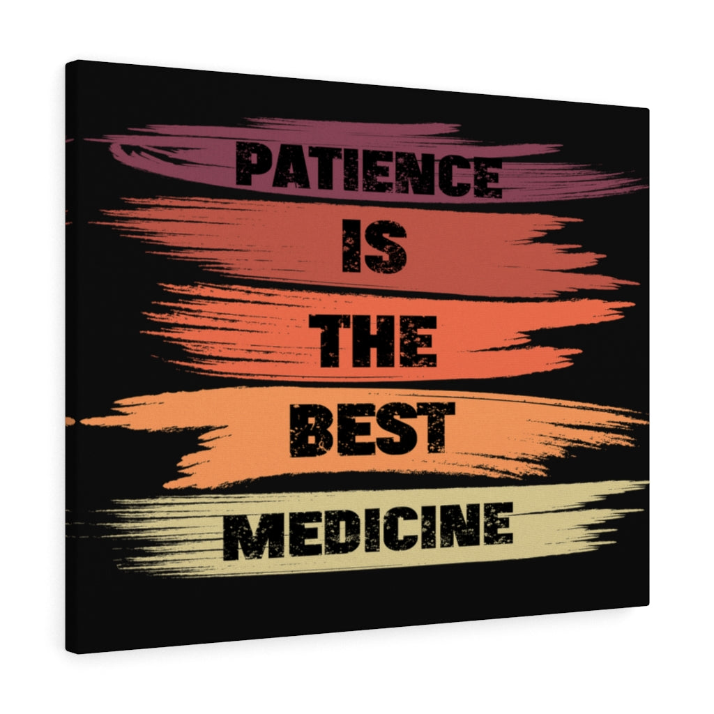 Scripture Walls Inspirational Wall Art The Best Medicine Is Patience Wall Art Motivation Wall Decor for Home Office Gym Inspiring Success Quote Print Ready to Hang Unframed-Express Your Love Gifts