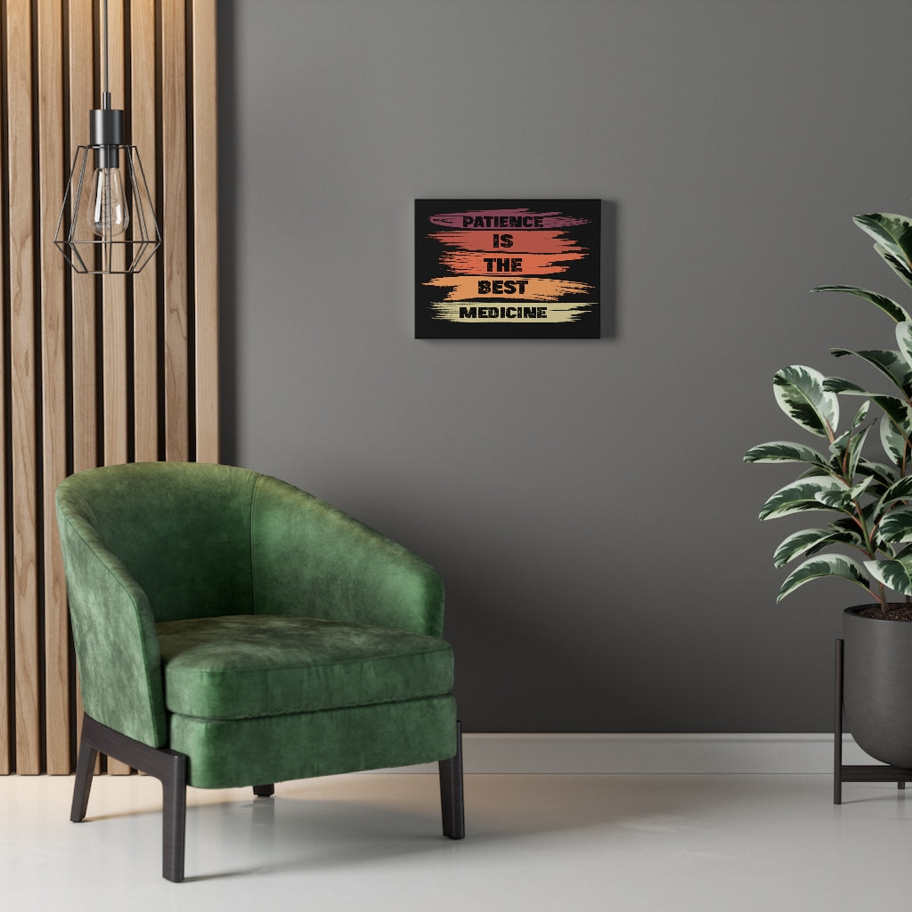 Scripture Walls Inspirational Wall Art The Best Medicine Is Patience Wall Art Motivation Wall Decor for Home Office Gym Inspiring Success Quote Print Ready to Hang Unframed-Express Your Love Gifts