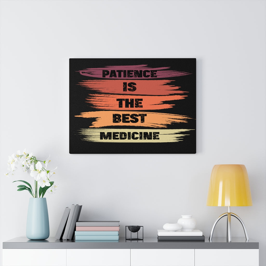 Scripture Walls Inspirational Wall Art The Best Medicine Is Patience Wall Art Motivation Wall Decor for Home Office Gym Inspiring Success Quote Print Ready to Hang Unframed-Express Your Love Gifts