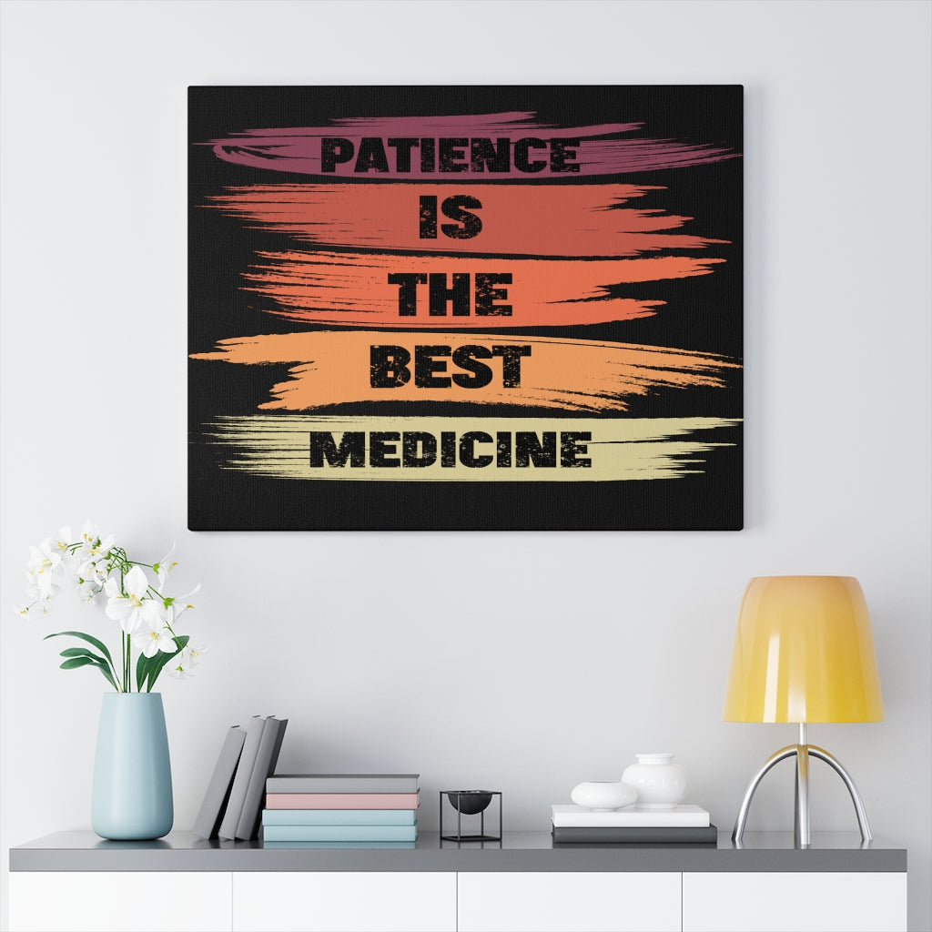 Scripture Walls Inspirational Wall Art The Best Medicine Is Patience Wall Art Motivation Wall Decor for Home Office Gym Inspiring Success Quote Print Ready to Hang Unframed-Express Your Love Gifts