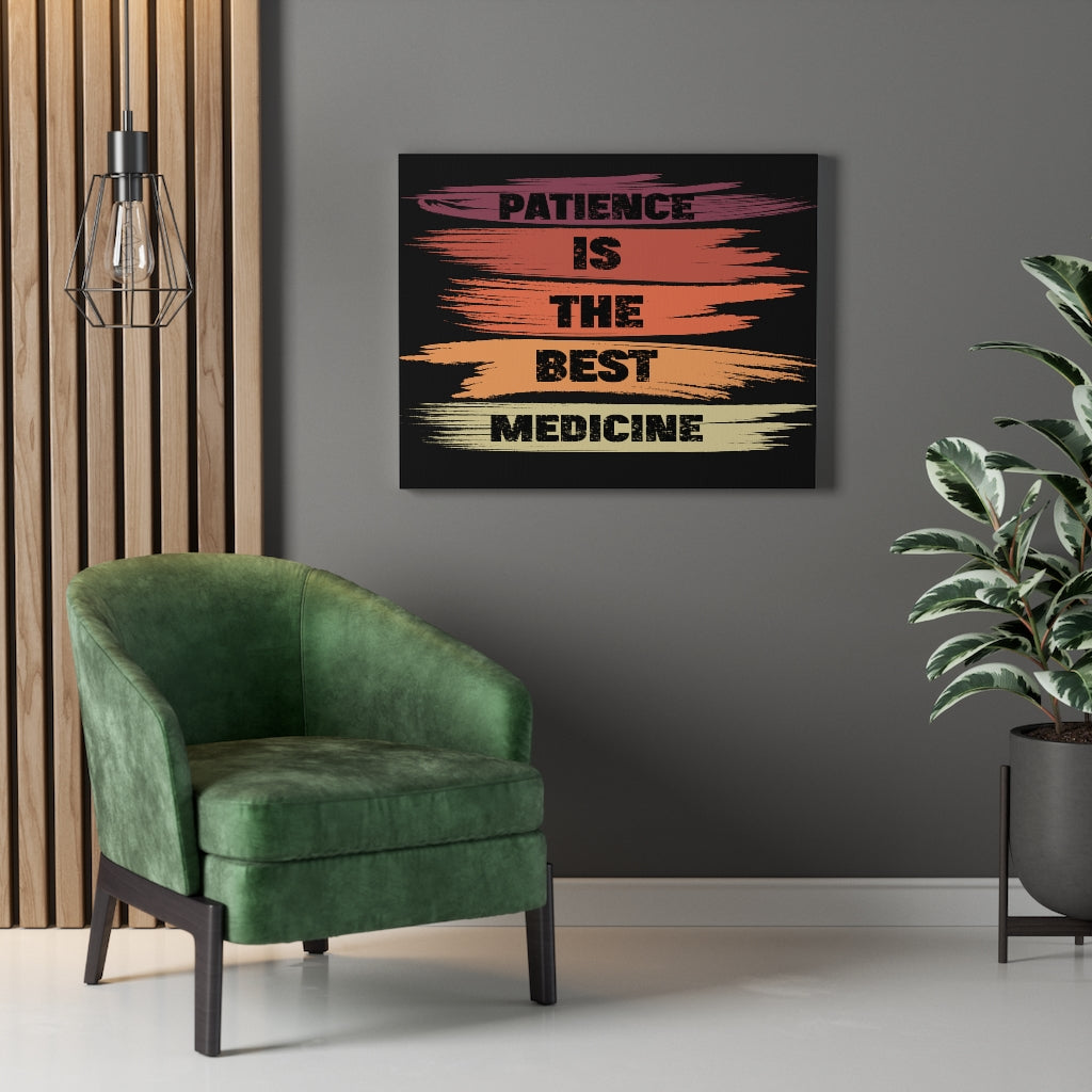 Scripture Walls Inspirational Wall Art The Best Medicine Is Patience Wall Art Motivation Wall Decor for Home Office Gym Inspiring Success Quote Print Ready to Hang Unframed-Express Your Love Gifts