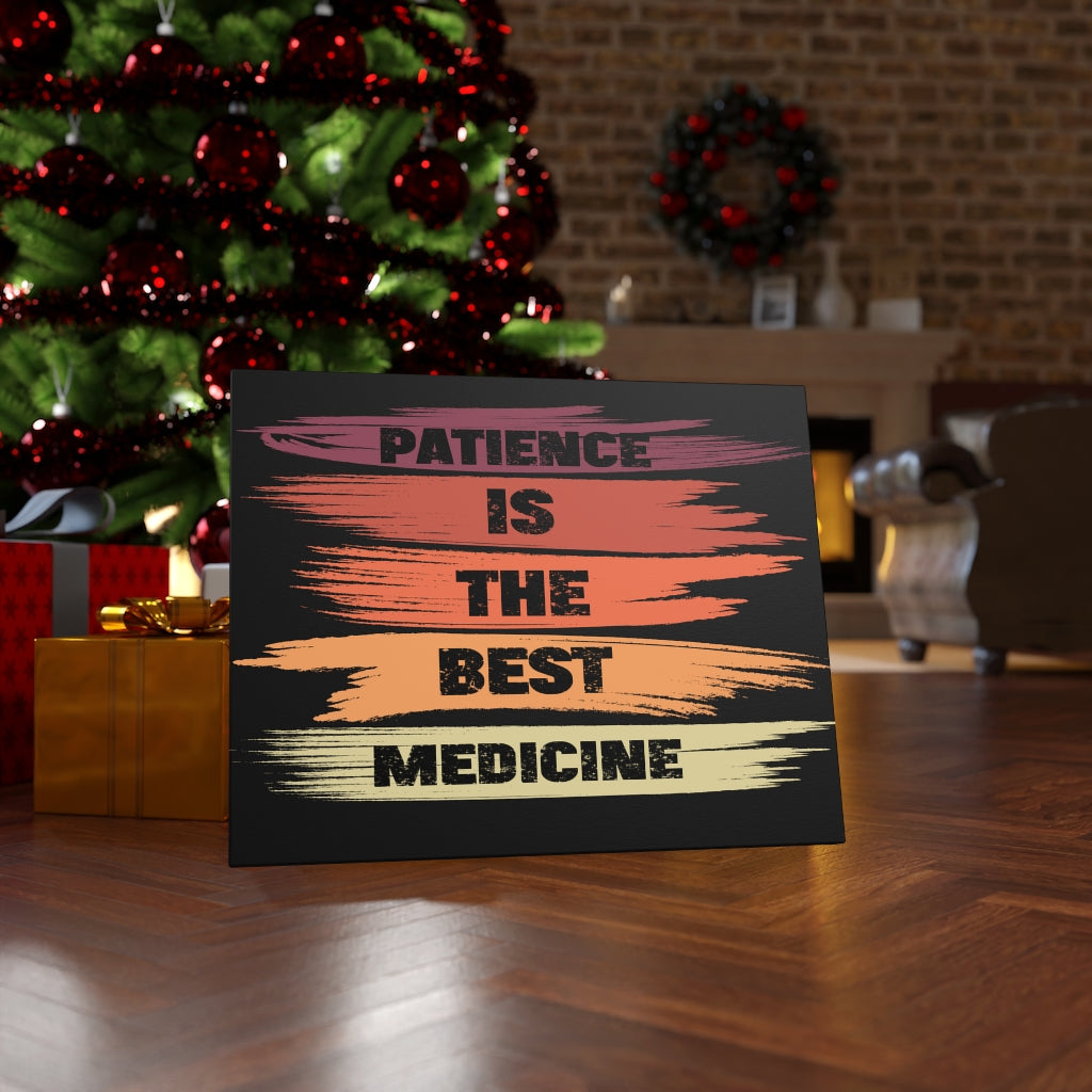Scripture Walls Inspirational Wall Art The Best Medicine Is Patience Wall Art Motivation Wall Decor for Home Office Gym Inspiring Success Quote Print Ready to Hang Unframed-Express Your Love Gifts