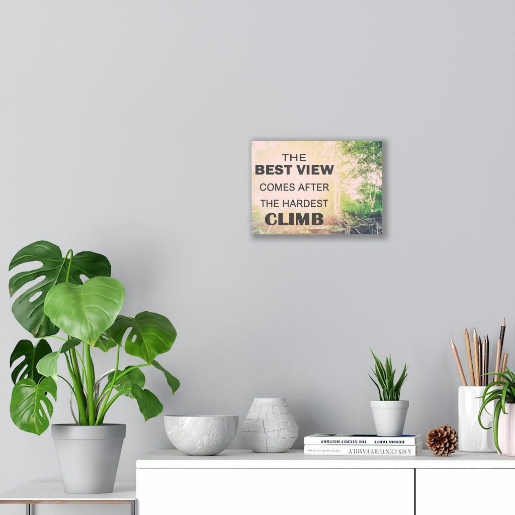 Scripture Walls Inspirational Wall Art The Best View Comes Forest Motivational Print Ready to Hang Artwork Unframed-Express Your Love Gifts