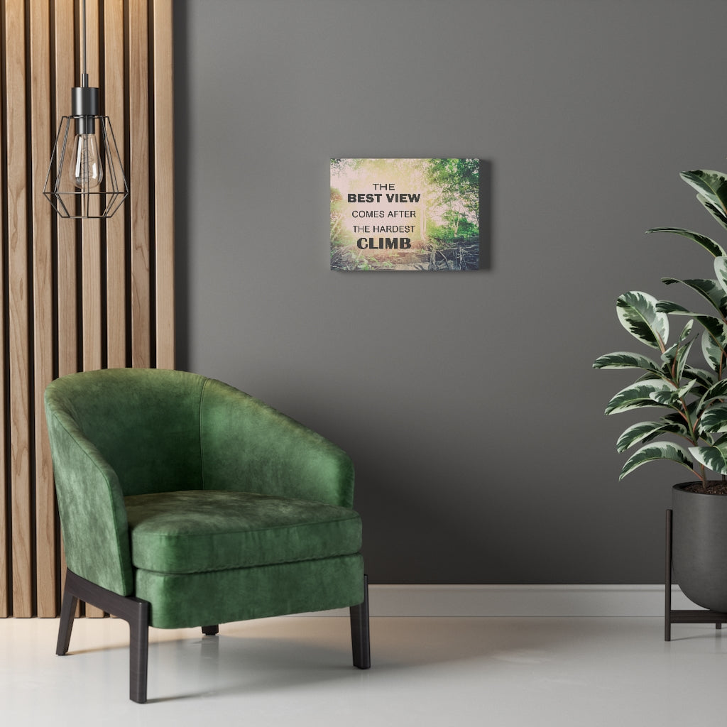 Scripture Walls Inspirational Wall Art The Best View Comes Forest Motivational Print Ready to Hang Artwork Unframed-Express Your Love Gifts