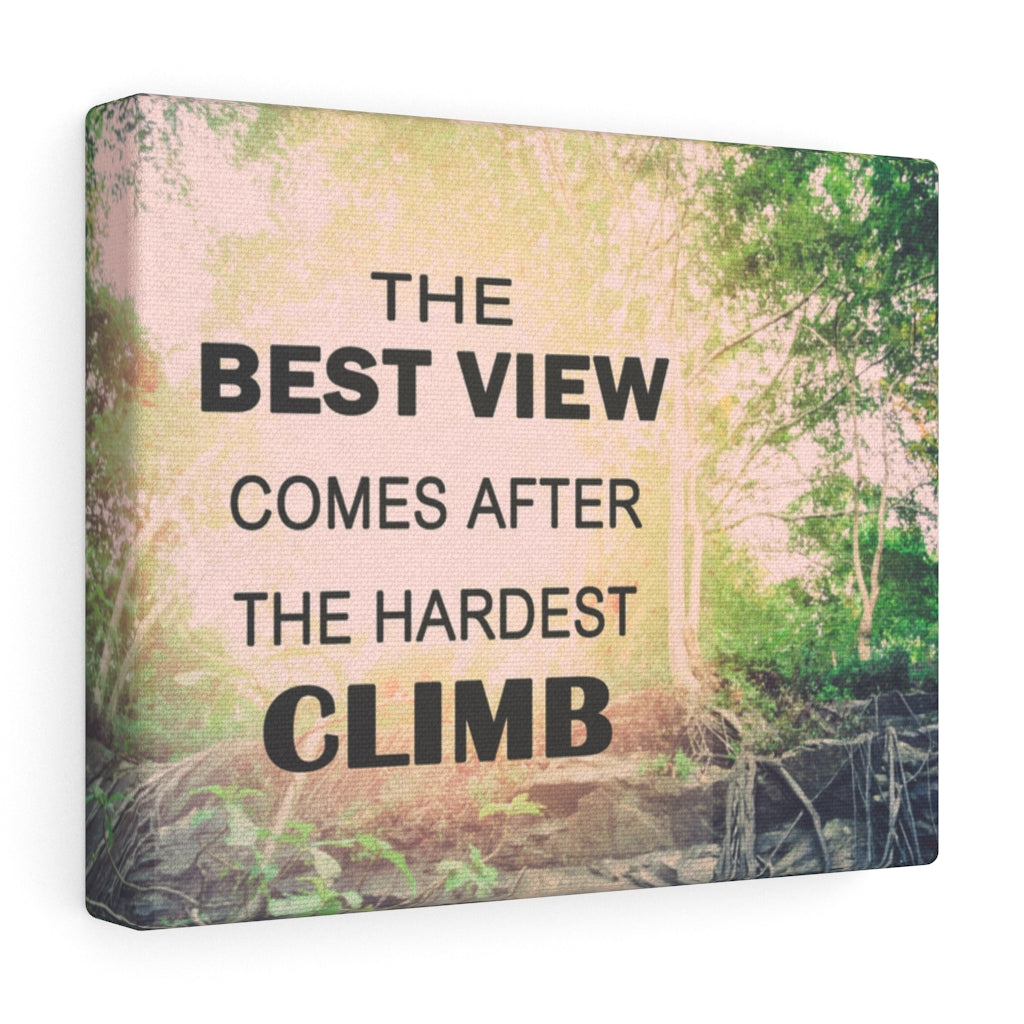 Scripture Walls Inspirational Wall Art The Best View Comes Forest Motivational Print Ready to Hang Artwork Unframed-Express Your Love Gifts