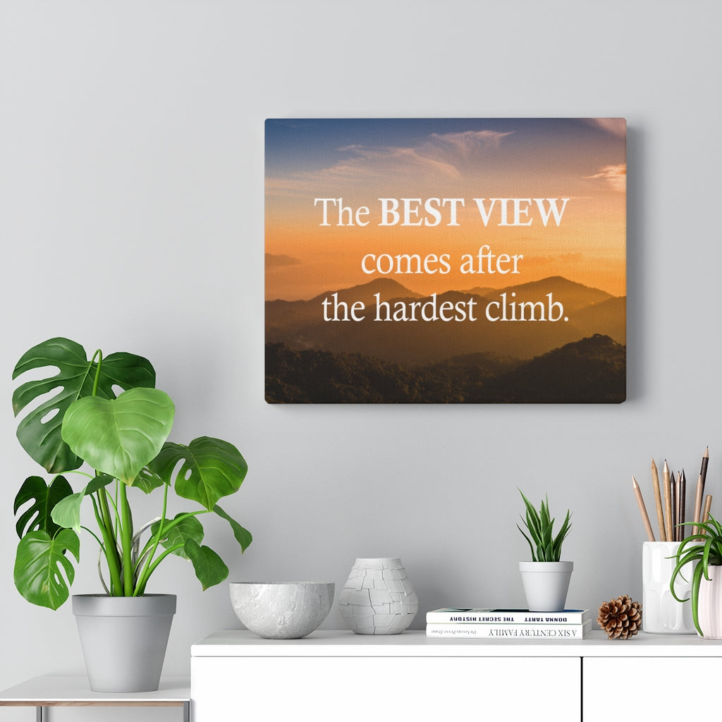 Scripture Walls Inspirational Wall Art The Best View Orange Motivational Print Ready to Hang Artwork Unframed-Express Your Love Gifts