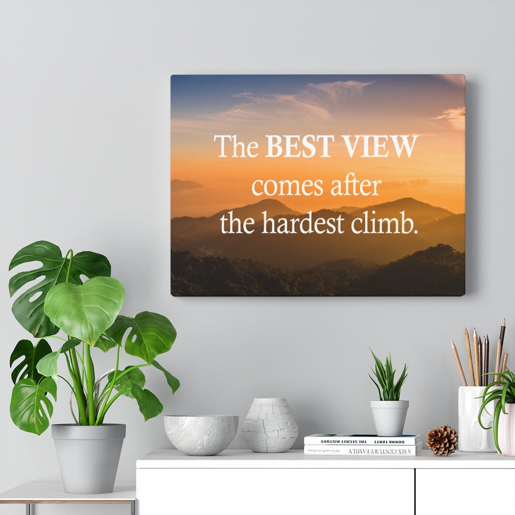 Scripture Walls Inspirational Wall Art The Best View Orange Motivational Print Ready to Hang Artwork Unframed-Express Your Love Gifts