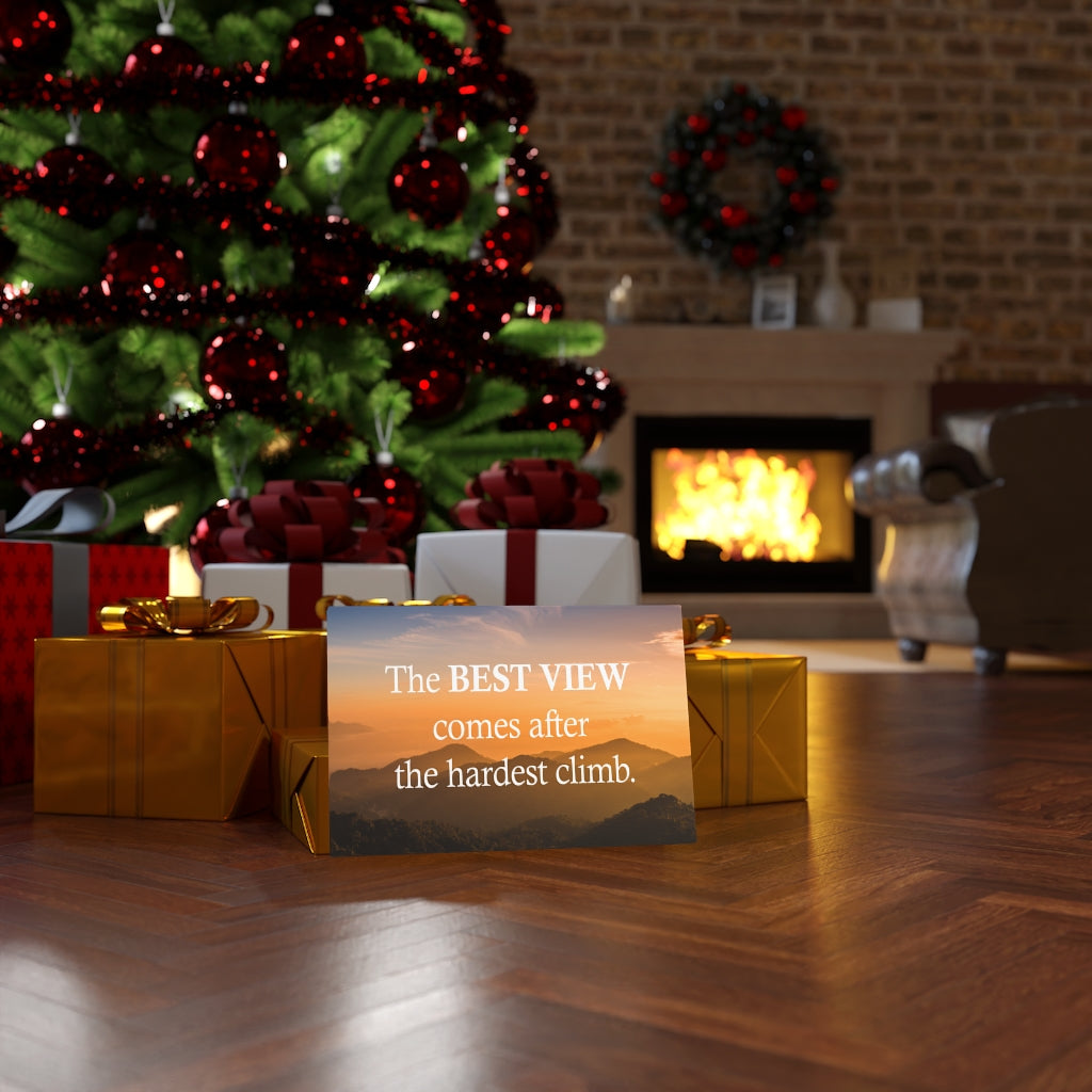 Scripture Walls Inspirational Wall Art The Best View Orange Motivational Print Ready to Hang Artwork Unframed-Express Your Love Gifts