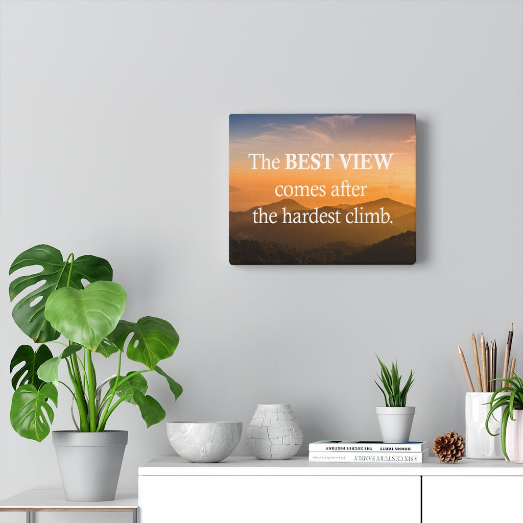 Scripture Walls Inspirational Wall Art The Best View Orange Motivational Print Ready to Hang Artwork Unframed-Express Your Love Gifts