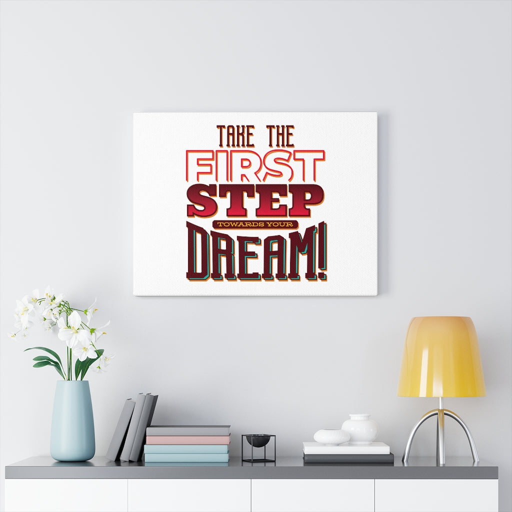 Scripture Walls Inspirational Wall Art The First Step Wall Art Motivational Motto Inspiring Prints Artwork Decor Ready to Hang Unframed-Express Your Love Gifts